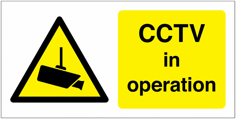 CCTV In Operation Vinyl Safety Labels On-a-Roll