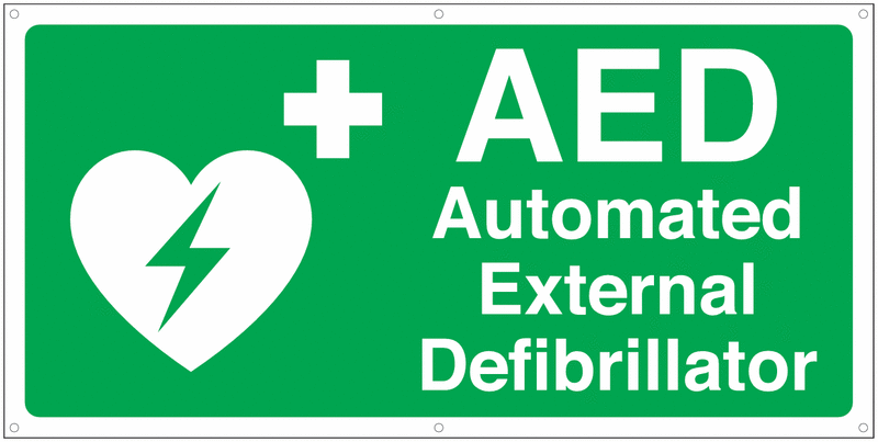 Banner Signs - AED Automated External Defibrillator