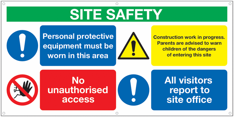 Banner Signs - PPE Must Be Worn Site Safety Signs
