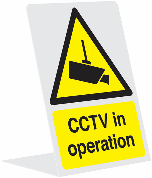 Tabletop Signs - CCTV In Operation
