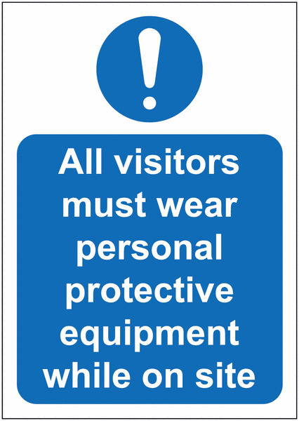 Tabletop Signs - All Visitors Must Wear PPE