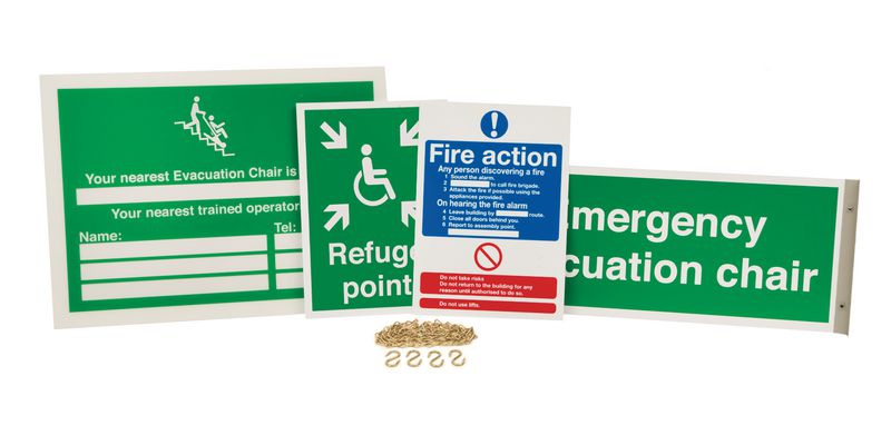 Evacuation Chair Sign Awareness Kits