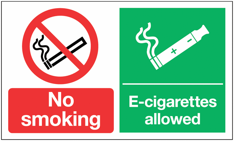 No Smoking E-Cigarettes Allowed Window Signs