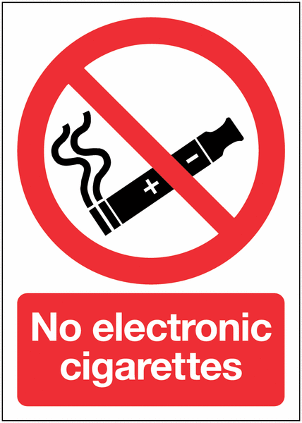 No Electronic Cigarettes Window Signs