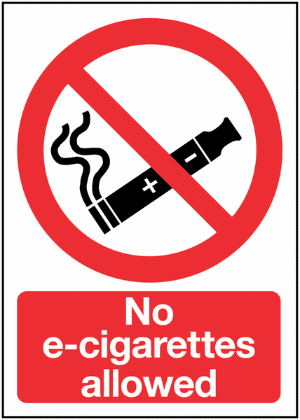 No E-Cigarettes Allowed Window Signs