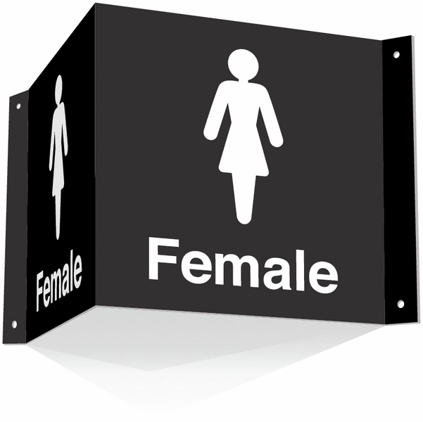 Female Toilet Projecting Signs