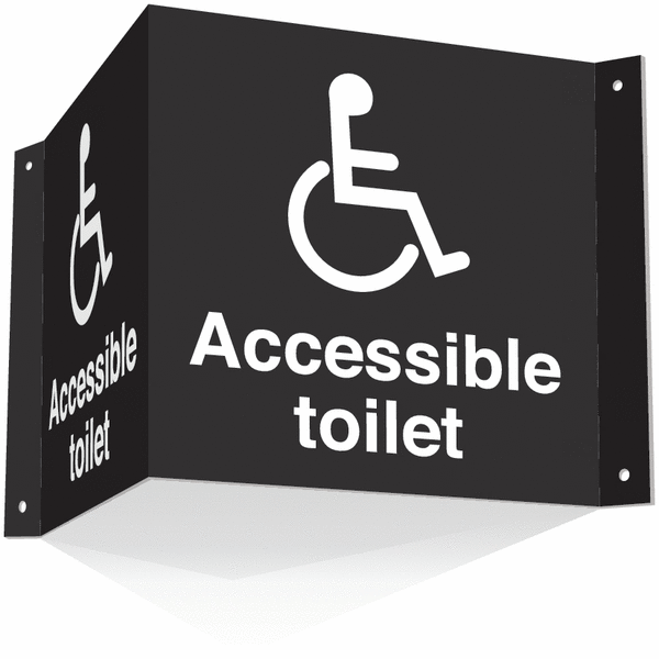 Accessible Toilet Projecting Signs