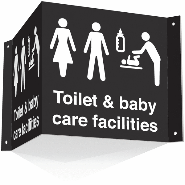 Toilet & Baby Care Facilities Projecting Signs