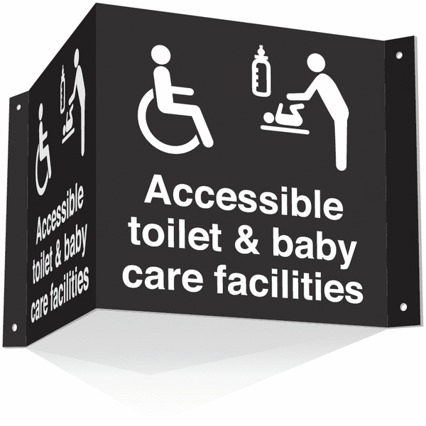 Accessible Toilet & Baby Changing Projecting Signs