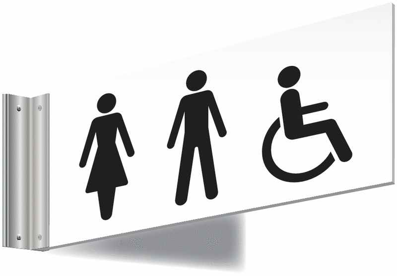 Male, Female & Accessible Toilet Corridor Signs