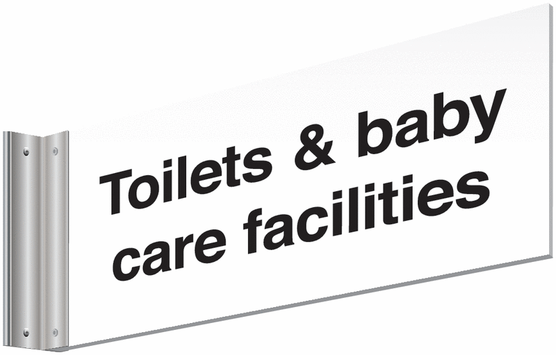 Toilets and Baby Care Facilities Corridor Signs