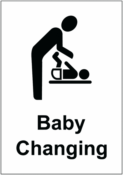 Baby Changing Economy Washroom Signs