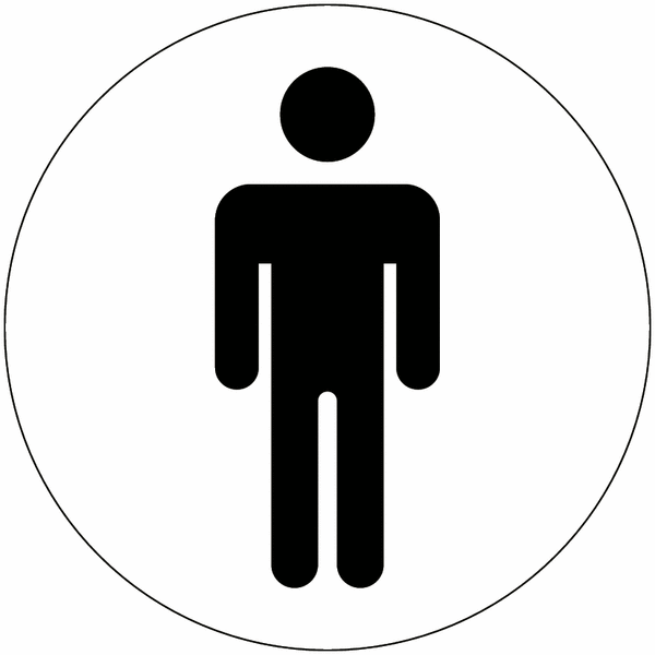 Gentlemen Symbol Economy Washroom Signs