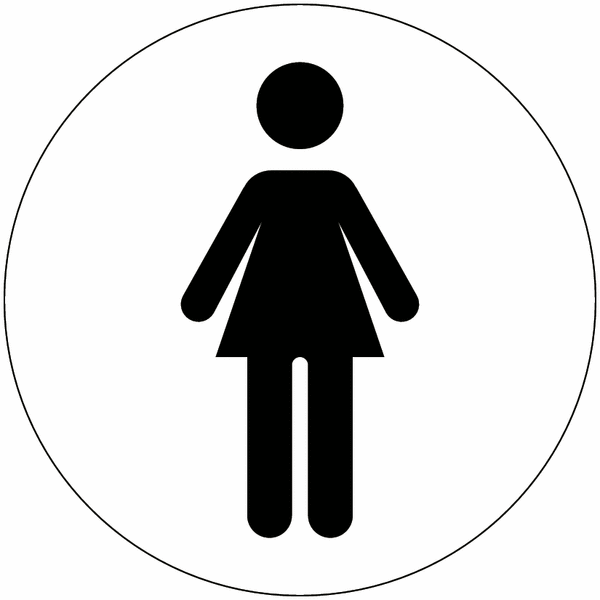 Ladies Symbol Economy Washroom Signs