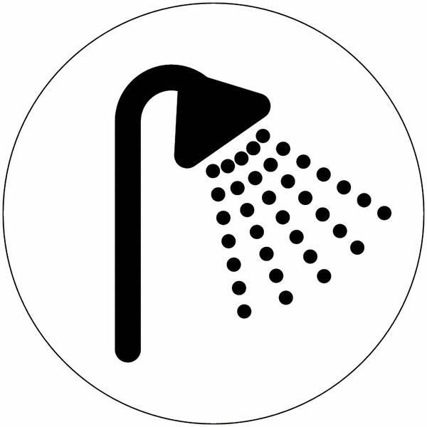Shower Symbol Economy Washroom Signs