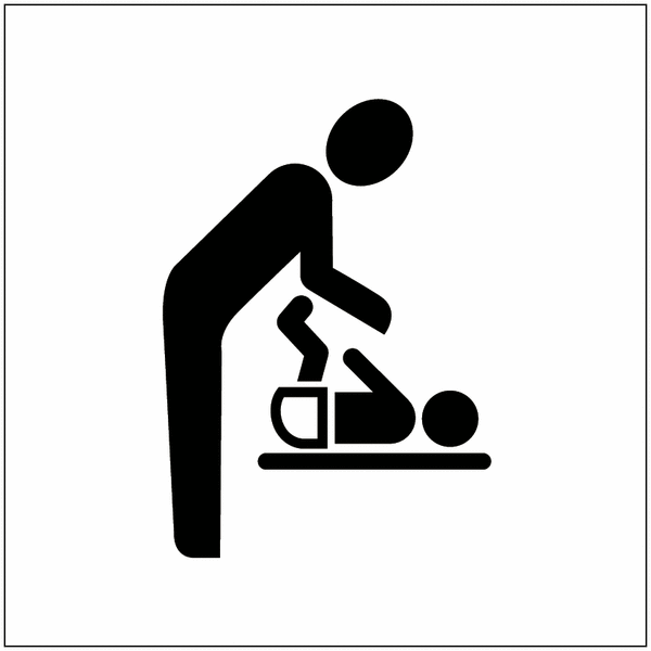 Baby Changing Symbol Economy Washroom Signs
