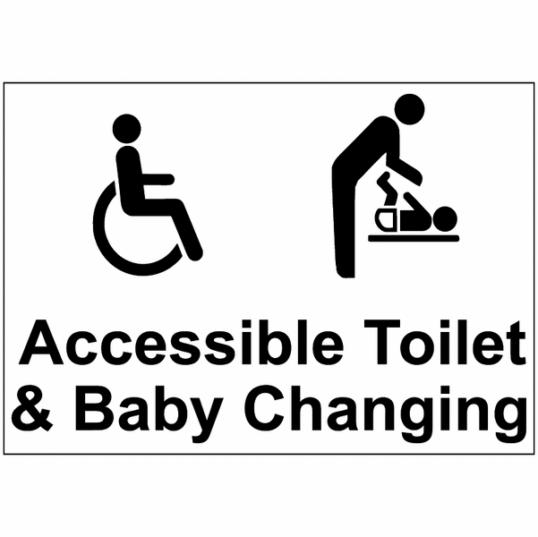 Accessible Toilet/Baby Changing Economy Washroom Signs