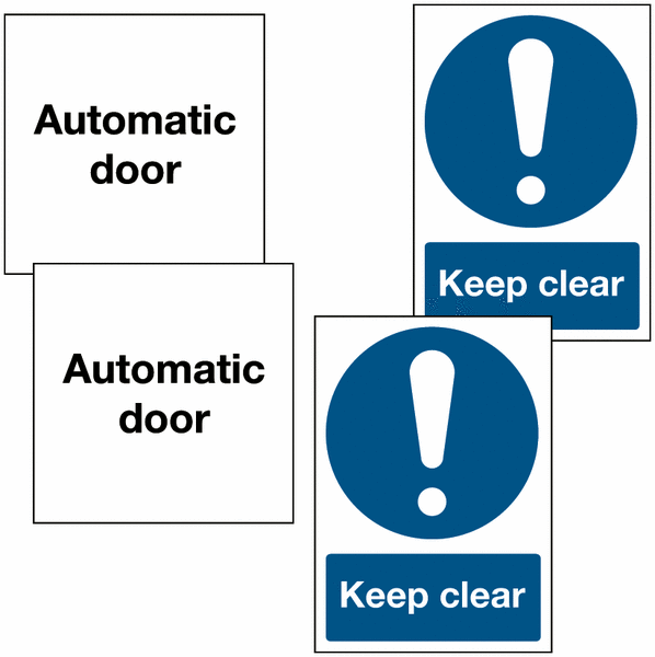 Automatic Door & Keep Clear Door Signs Kit