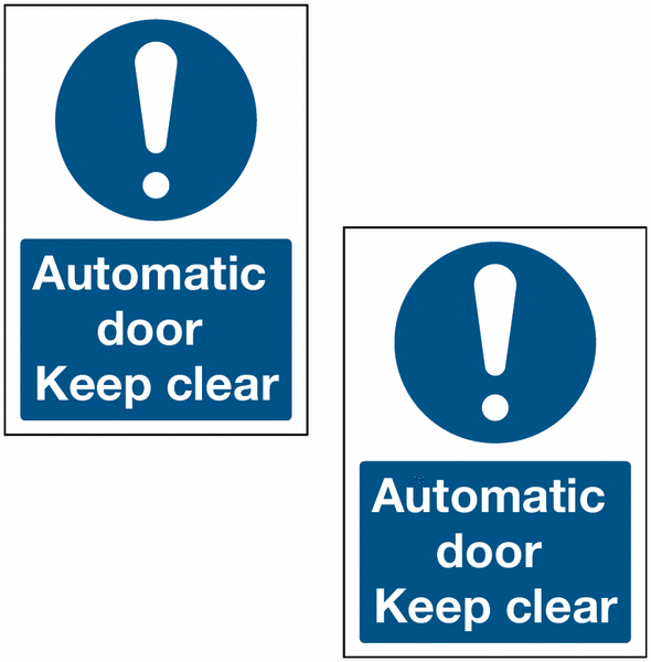 Automatic Door Keep Clear Door Symbol Signs