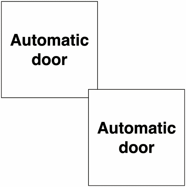 Automatic Door Keep Clear Door Text Signs