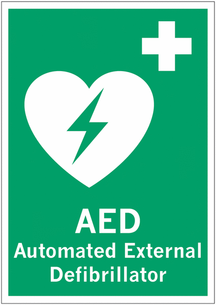 AED Automated External Defibrillator Signs With Upgrades