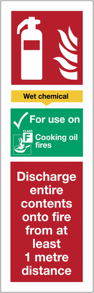 Wet Chemical Fire Extinguisher Signs With Upgrades