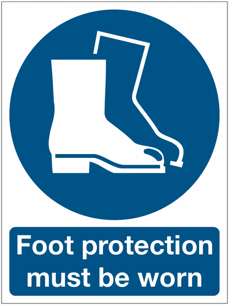 Foot Protection Must Be Worn Signs With Upgrades