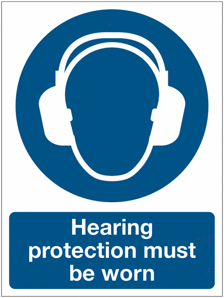 Hearing Protection Must Be Worn Signs With Upgrades
