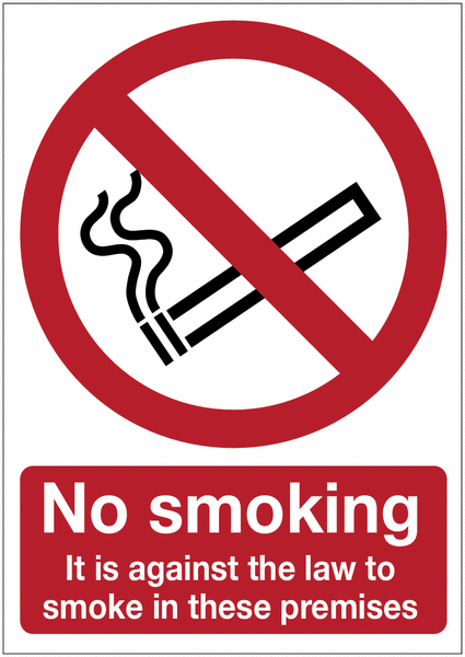 No Smoking It Is Against The Law Upgrade Signs