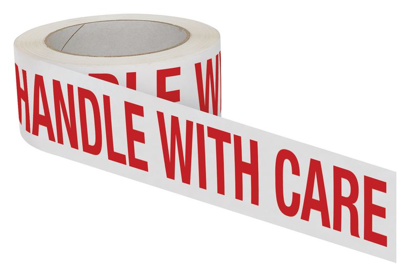 Handle With Care Quality Control Printed Tapes