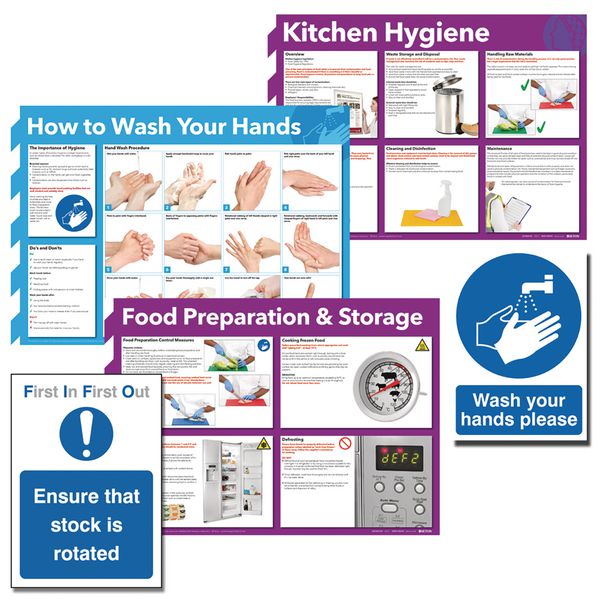 Kitchen Hygiene Sign and Poster Multipack