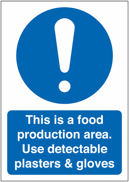 This Is A Food Production Area Signs
