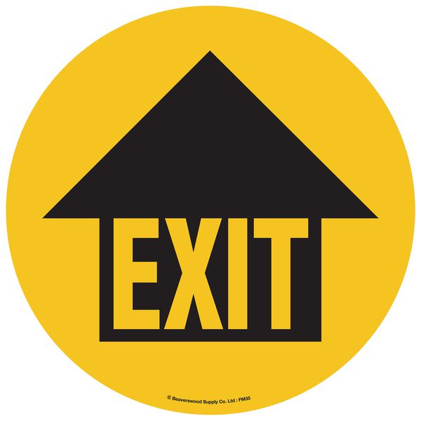Floor Graphic Markers - Exit with Arrow