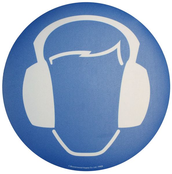 Floor Graphic Markers - Ear Protection Symbol