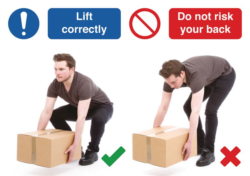 Lift Correctly Do & Don't Visual Signs