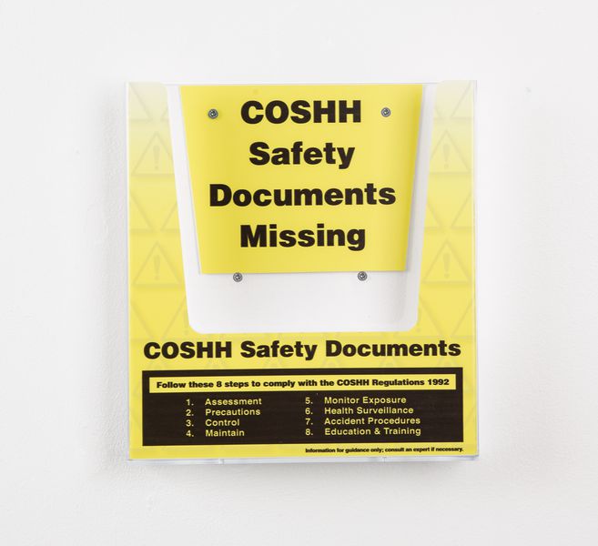 COSHH Safety Document Holder