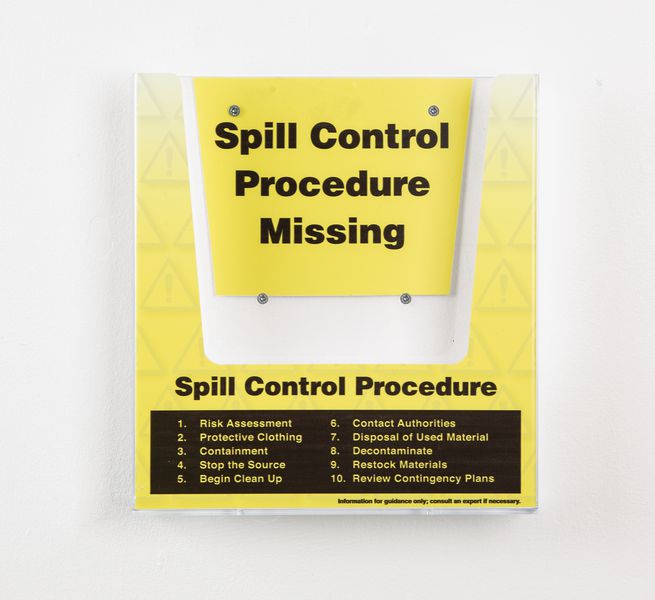 Spill Control Document Holder