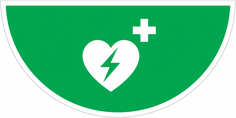 AED Symbol Anti-Slip Floor Sign