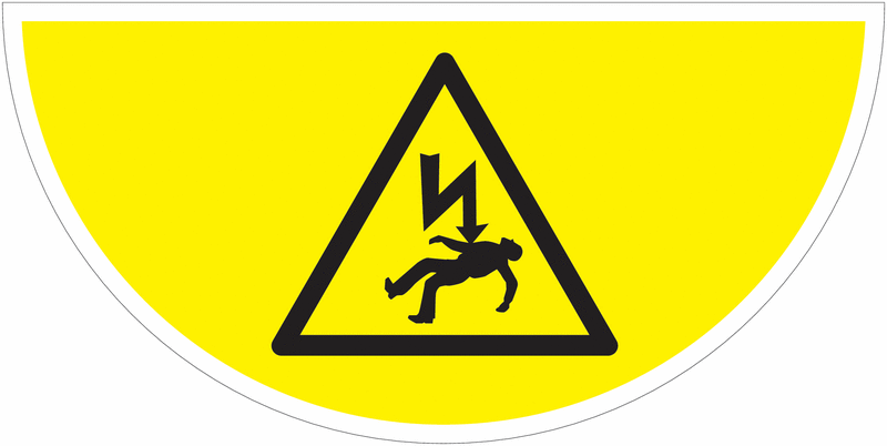 Danger of Death Symbol Anti-Slip Floor Sign