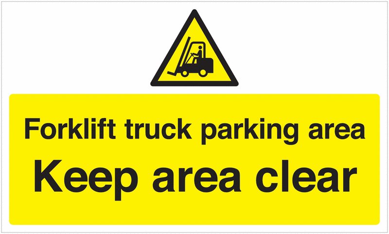 Forklift Truck Parking Area Keep Clear Floor Sign