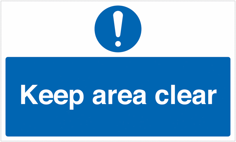 Keep Area Clear Anti-Slip Floor Sign