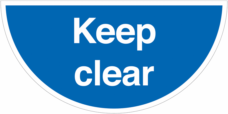 Keep Clear Anti-Slip Floor Vinyl Single Sign 350 x 700mm