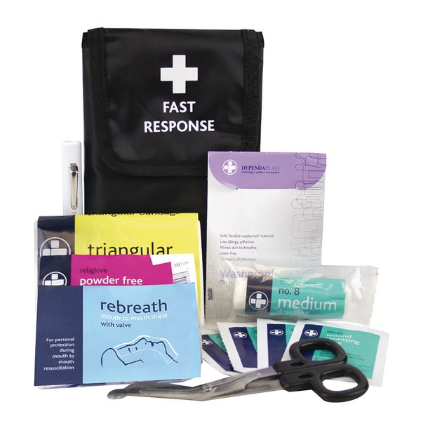 Fast Response First Aid Kit in Belt Wallet