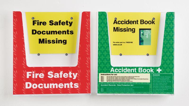Accident Book & Fire Safety Document Holder Multipacks