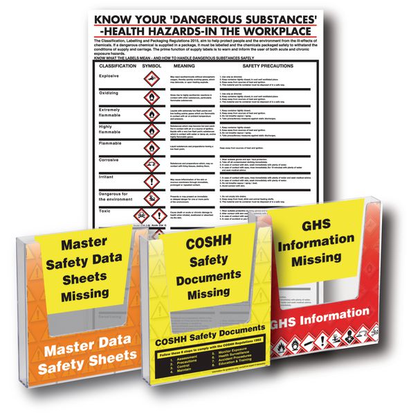 Hazardous Substances Safety Document Holder Multipacks
