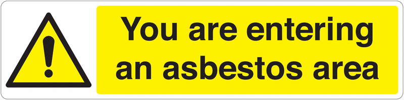 You Are Entering Asbestos Area Point of Entry Floor Sign