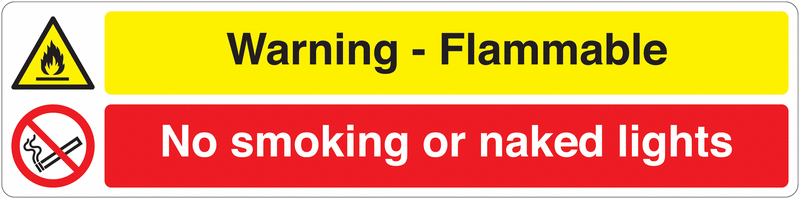 Flammable No Smoking Point of Entry Floor Sign