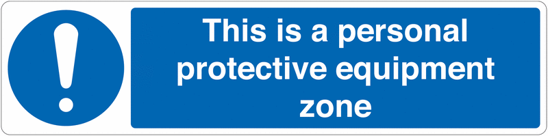 This is a PPE Equipment Zone Point of Entry Floor Sign