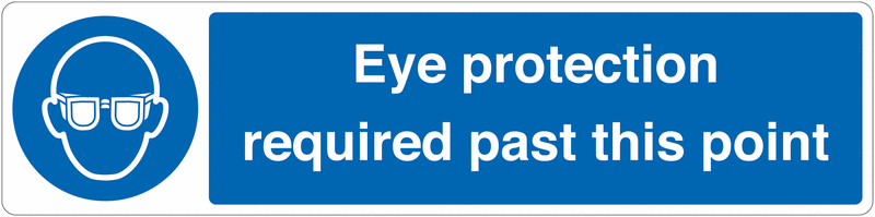 Eye Protection Required Past This Point Floor Sign