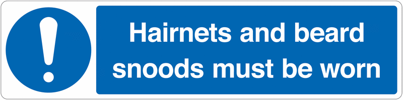 Hairnets and Beard Snoods Must Be Worn Floor Sign